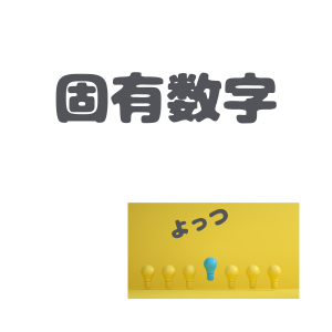 固有数字のアイコン