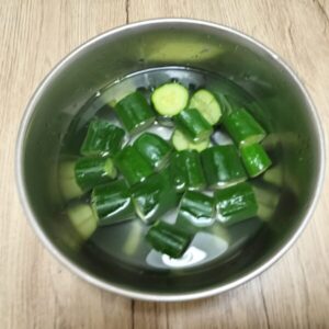 塩漬けしている画像